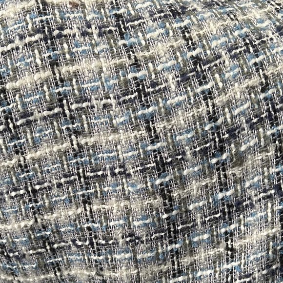 Vintage Silk Tweed Long Trench Jacket Peacoat Light Woven Preppy Light Academia - Picture 5 of 6